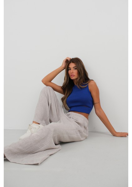 Pencere Detay Saks Triko Bluz fiyatları