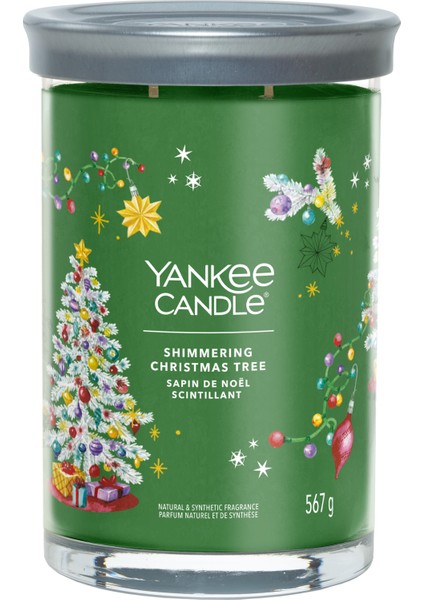 Shimmering Christmas Tree Tumbler Büyük Mum