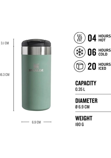 The Aerolight Transit Termos Bardak 0.35 Lt - (12 Oz) Shale Metallic fırsatları