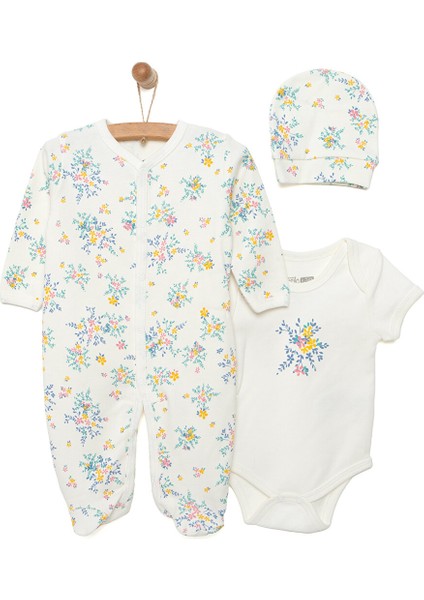 HelloBaby Tulum-Body-Şapka Kız Bebek