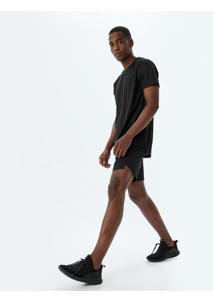 Spor Şort Kısa Içi Külotlu Beli Lastikli Cep Detaylı