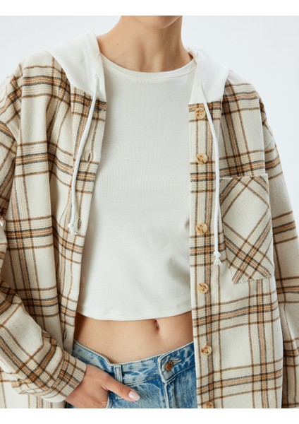 Oduncu Gömleği Oversize Kapüşonlu Cep Detaylı Düğmeli indirimleri