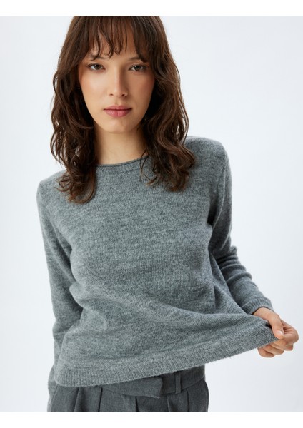 Basic Triko Kazak Uzun Kollu Bisiklet Yaka fiyatları