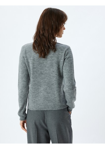 Basic Triko Kazak Uzun Kollu Bisiklet Yaka fırsatları