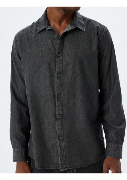 Klasik Gömlek Uzun Kollu Düğmeli Pamuklu indirimleri