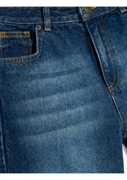 Kot Pantolon Düğme Detaylı Cepli Pamuklu indirimleri