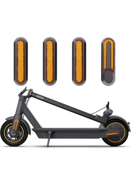 Elektrikli Scooter Xiaomi M365 / Pro 2/pro3 / 1s Uyumlu Reflektör 2ÖNE-2ARKAYA Vidalı Paket Kedigözü Sert Plastik