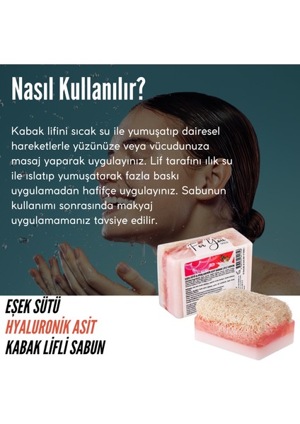 Doğal Kabak Lifli Eşek Sütü & Hyaluronik Asit Sabun