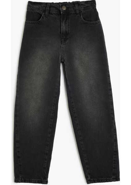 Kot Pantolon Pamuklu Cepli Beli Lastikli