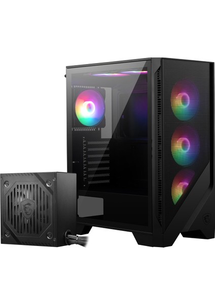 Msı Mag Forge 120A B65 Temperli Cam 6 X120MM Auto Rgb Fan 650W Bronz Atx Gaming Bilgisayar Kasası