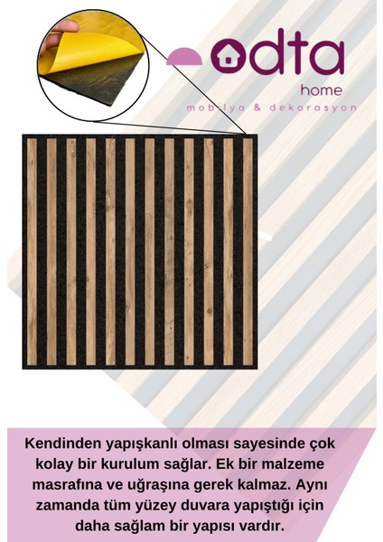 36X245CM Mdf Akustik Ahşap Duvar Paneli, Ek Silikon ve Vidalı  Atlantik Çam Rengi, Yalıtım Destekli