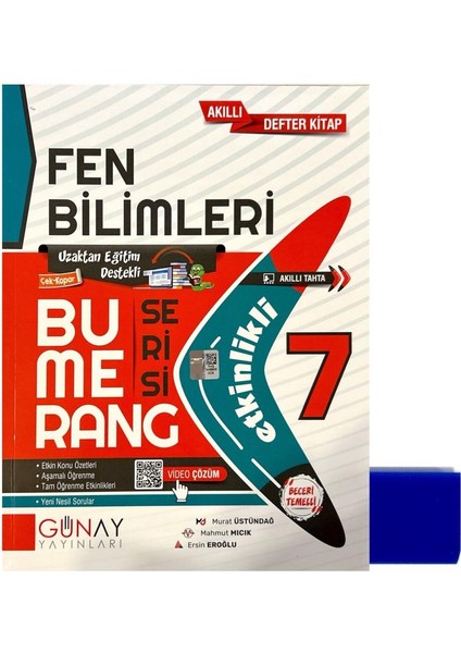 7. Sınıf Bumerang Fen Bilimleri Defter Kitap – Silgi