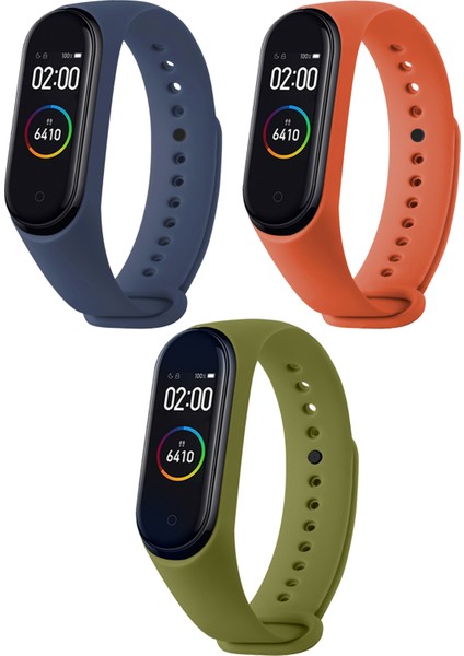 Xiaomi Mi Band 3 ve Mi Band 4 Uyumlu Yüksek Kalite Silikon Kordon Seti