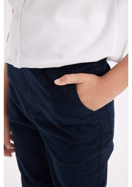 Erkek Çocuk Lacivert Gabardin Okul Pantolonu T8850A623AU