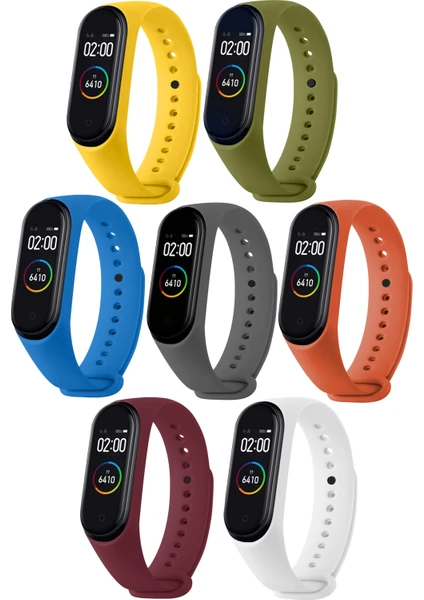 Xiaomi Mi Band 3 ve Mi Band 4 Uyumlu Yüksek Kalite Silikon Kordon Seti