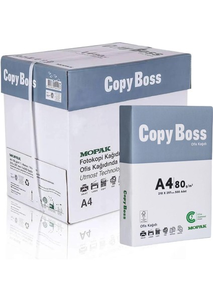 Copy Boss A4 80 G/m² 2.500 Adet Fotokopi Kağıdı (5'li Paket)