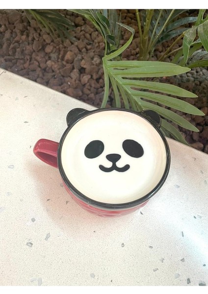 Seramik Kawaii Karikatür Sevimli Panda Fincan Kahve Süt Kapaklı Kupa Hediye indirimleri