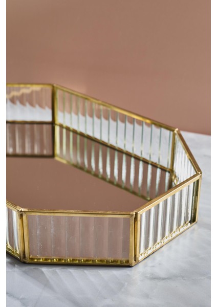 Gio Sekizgen Büyük Boy Cam Sunumluk Tepsi fiyatları