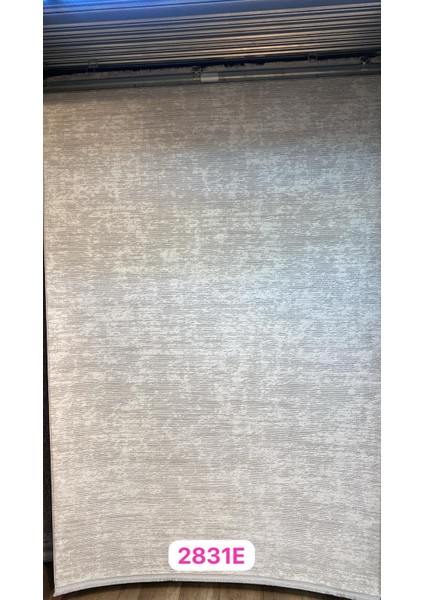 Karizma 02831E Gri Beyaz Sade Düz Halı