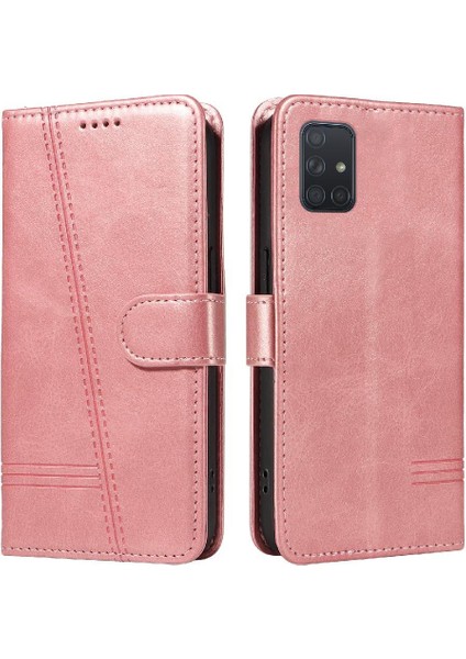 Samsung Galaxy A51 5g Için Filp Durumda Ayrılabilir Siyah Bilezik Cüzdan Telefon Kılıfı (Yurt Dışından)