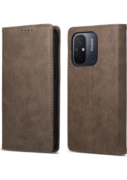 Xiaomi Redmi 12C Kart Yuvası Kickstand Iş Rahat Tpu Için Flip Case (Yurt Dışından)