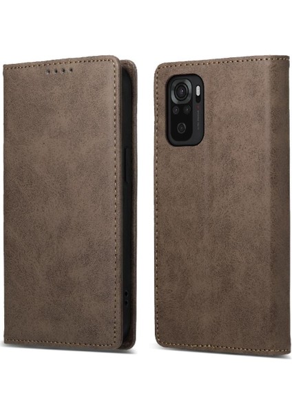 Xiaomi Redmi Not 10 Için Flip Case 4g Darbeye Kickstand Tpu Kart Yuvası (Yurt Dışından)