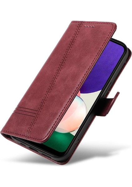 Samsung Galaxy A22 5g Için Filp Durumda Kredi Kartı ile Pu Deri Preslenmiş (Yurt Dışından) modelleri