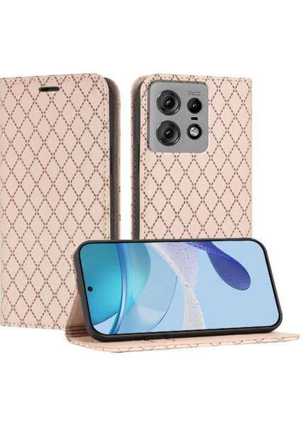 Motorola Moto Kenar 50 Pro Manyetik Kabuk Cüzdan Flip Kart Yuvaları Için Kılıf (Yurt Dışından)