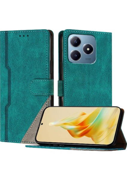 Realme C63 4g Kart Yuvaları Için Kılıf Kapak Cüzdan Pu Deri Manyetik (Yurt Dışından)