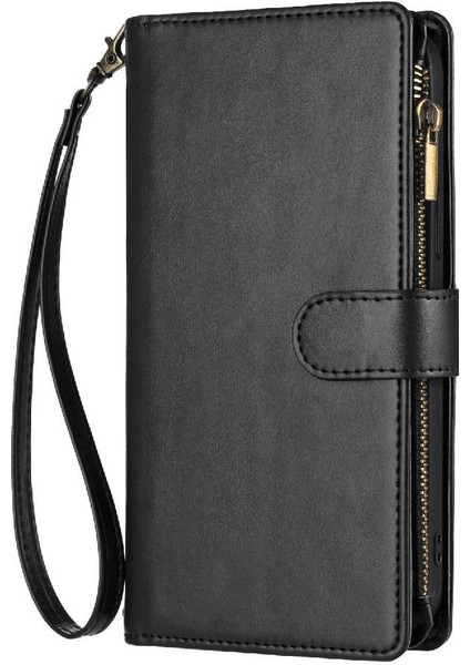 Onur Için Kılıf 90 Akıllı 5g Kart Yuvaları Cüzdan Fermuar Çanta Kapak Pu Folio (Yurt Dışından)