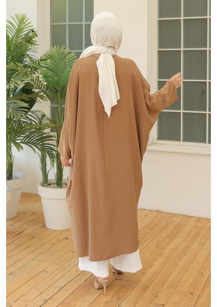 ARMİNE TREND Dantel Desenli Salaş Kesim Tunik Camel 24YT463