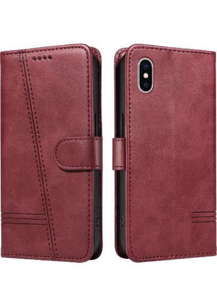 IPhone Xs Max Ayrılabilir Siyah Bilezik Preslenmiş Pu Deri Için Filp Durumda (Yurt Dışından)