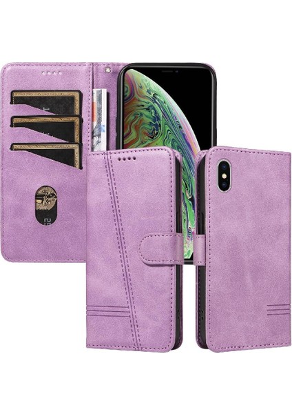 IPhone Xs Max Ayrılabilir Siyah Bilezik Preslenmiş Pu Deri Için Filp Durumda (Yurt Dışından)