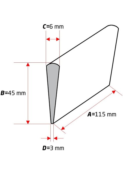 895302 Profi Bileme Taşı 115X45MM 320KUM (Pembe)