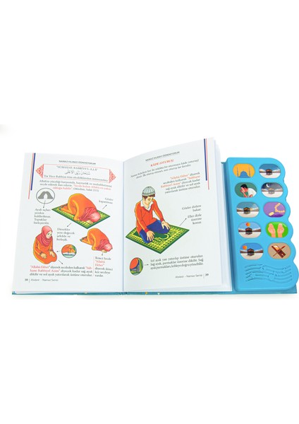 Namaz Öğreten Cihaz Resimli Kitap Seti Mavi modelleri