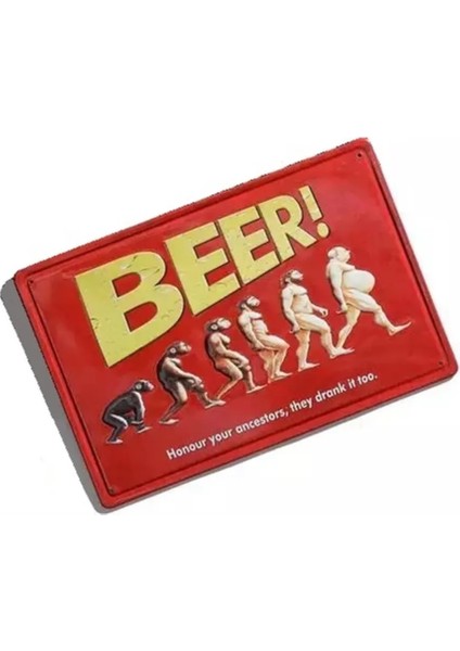 Koleksiyon Beer Evolution Metal Plaka Levha 20X30CM