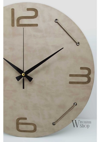 Deri Şeritli Yuvarlak Duvar Saati modelleri