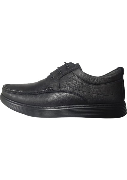 Golden Erkek Siyah Bağcıklı Iç Dış Deri Ortopedik Taban Günlük Şık Ayakkabı Goldnn69-22 modelleri