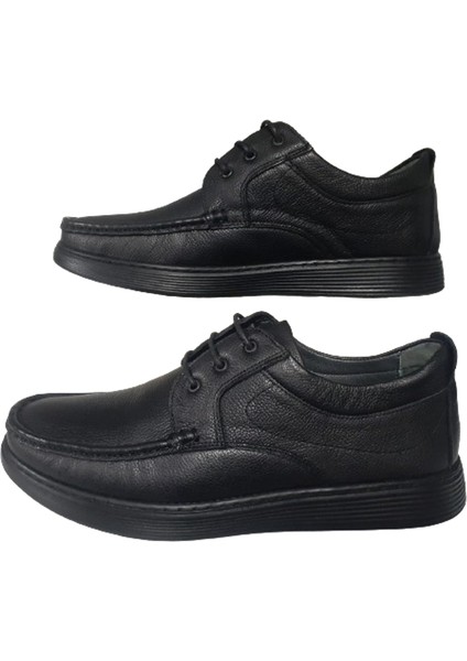 Golden Erkek Siyah Bağcıklı Iç Dış Deri Ortopedik Taban Günlük Şık Ayakkabı Goldnn69-22 fırsatları