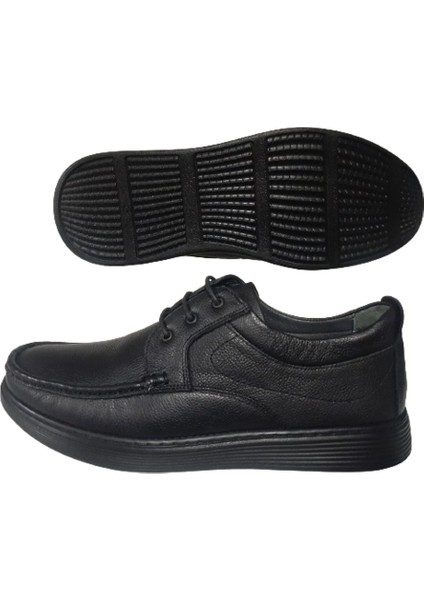 Golden Erkek Siyah Bağcıklı Iç Dış Deri Ortopedik Taban Günlük Şık Ayakkabı Goldnn69-22 indirimleri