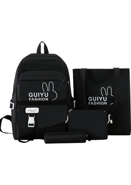 2024 Yeni Büyük Kapasiteli Sırt Çantası, Ortaokul Öğrencisi Okula Dönüş Okul Çantası, Dört Parçalı Set, Gündelik Üniversite Tarzı Sırt Çantası (Yurt Dışından)