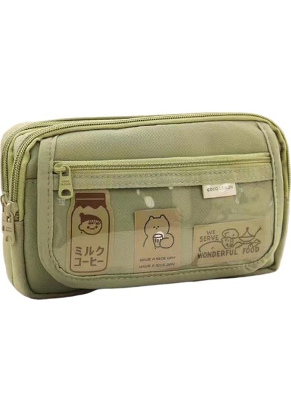 Ins Tarzı Büyük Kapasiteli Kalem Çantası Basit Düz Renk Leke Tutmaz Saklama Çantası Lise Ilkokul Öğrencileri Çocuk Kırtasiye Kutusu (Yurt Dışından)