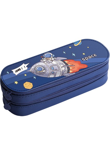 Ilkokul Öğrencileri Çok Fonksiyonlu Çift Katmanlı Kalem Kutusu Erkek Büyük Kapasiteli Erkek ve Kız Sevimli Basit Kalem Kutusu Çocuk Kalem Kutusu (Yurt Dışından)