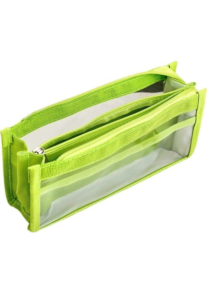 Karikatür 6 Katmanlı Büyük Kapasiteli Örgü Kalem Çantası Öğrenci Sınav Kırtasiye Saklama Çantası Yüksek Görünümlü Şeffaf Çok Katmanlı Kalem Çantası (Yurt Dışından)