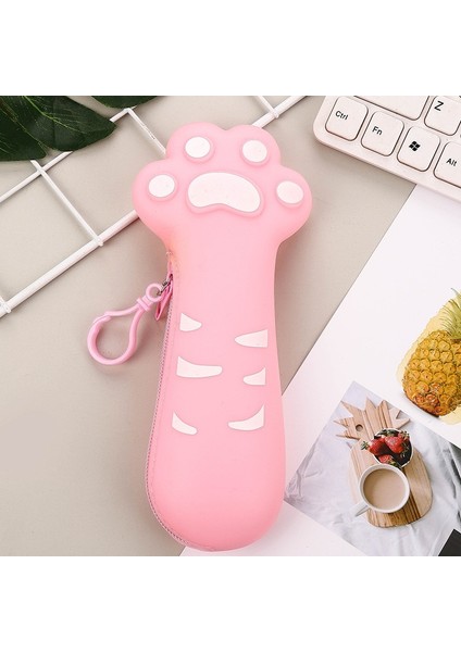 Silikon Kedi Pençe Kalem Çantası Okul Malzemeleri Kalem Kutusu Iyi Şeyler Kırtasiye Kutusu (Yurt Dışından)