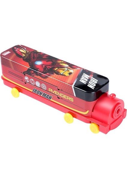 Karikatür Çift Katlı Tren Ilkokul Öğrencileri Için Çok Fonksiyonlu Yaratıcı Demir Kalem Kutusu (Yurt Dışından)