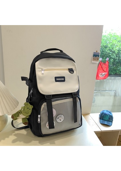 Bayan Ortaokul Öğrencileri, Lise Öğrencileri, Kampüs Tatlı Kızları, Üniversite Öğrencileri Için Okul Çantaları, Kontrast Renkli Sırt Çantaları, Geniş Kapasiteli Sırt Çantaları (Yurt Dışından)