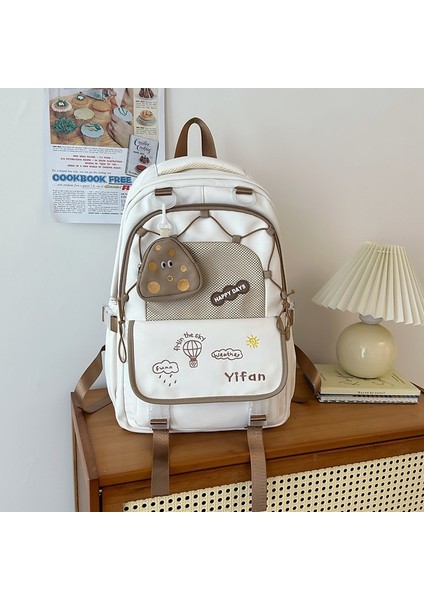 Sevimli Okul Çantası, Dışarı Çıkmak Için Büyük Kapasiteli Sırt Çantası, Bayan Üniversite Öğrencileri ve Lise Öğrencileri Için Basit Seyahat Çantası (Yurt Dışından)
