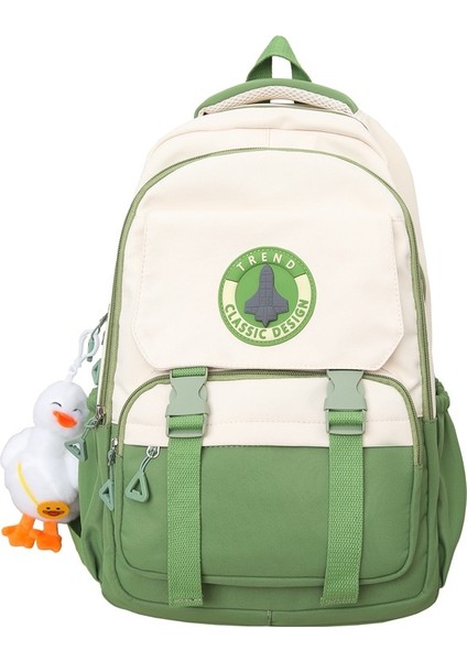 Erkekler, Ortaokul ve Lise Öğrencileri Için Gündelik Moda Sırt Çantası, Kontrast Renkli Okul Çantaları, Kadınların Çok Yönlü, Sade ve Modaya Uygun Sırt Çantaları (Yurt Dışından)