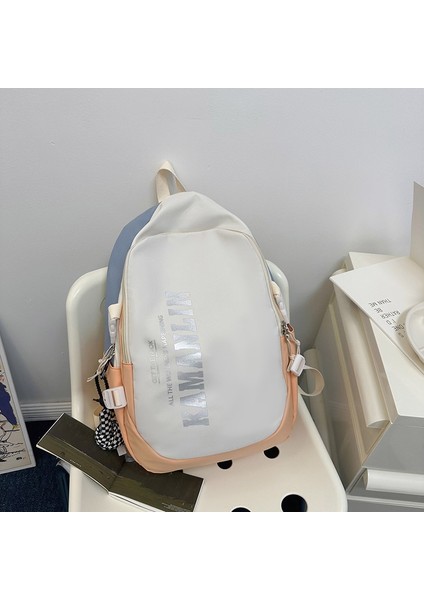 Çok Yönlü Kampüs Sırt Çantası, Moda Trendi, Kontrast Renkli Günlük Sırt Çantası, Lise Öğrenci Çantası (Yurt Dışından)